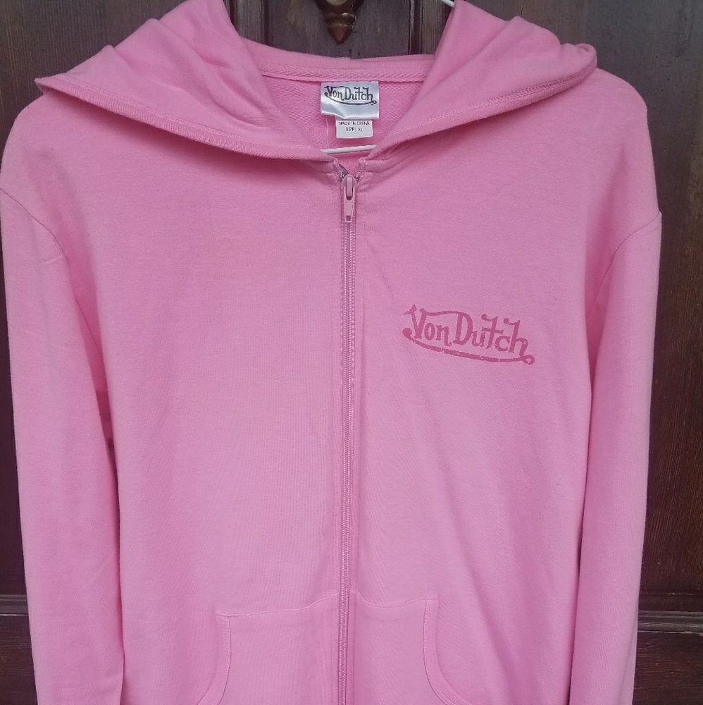 Von Dutch Pink Hoodie Jacket